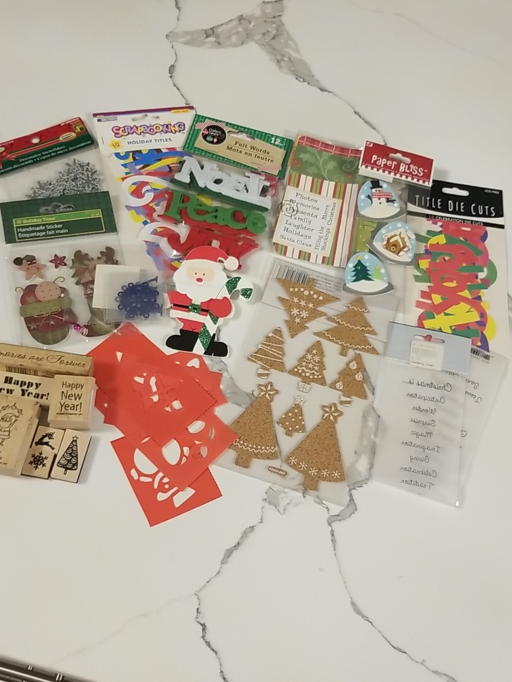 Assorted Christmas/winter Scrapbooking/card Making Lot